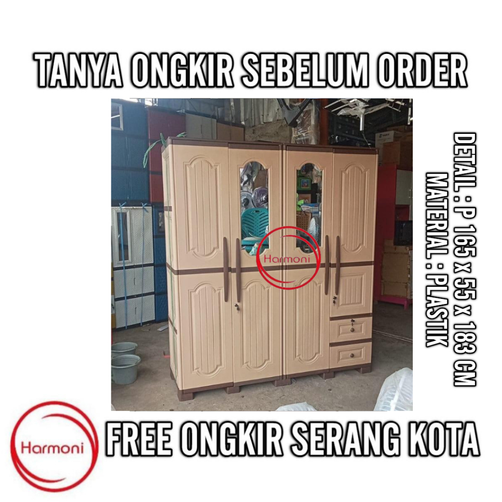 LEMARI PLASTIK OLYMPLAST 4 PINTU LEMARI PLASTIK 4 PINTU OTC 4 PINTU OLYMPLAST LEMARI PAKAIAN PLASTIK