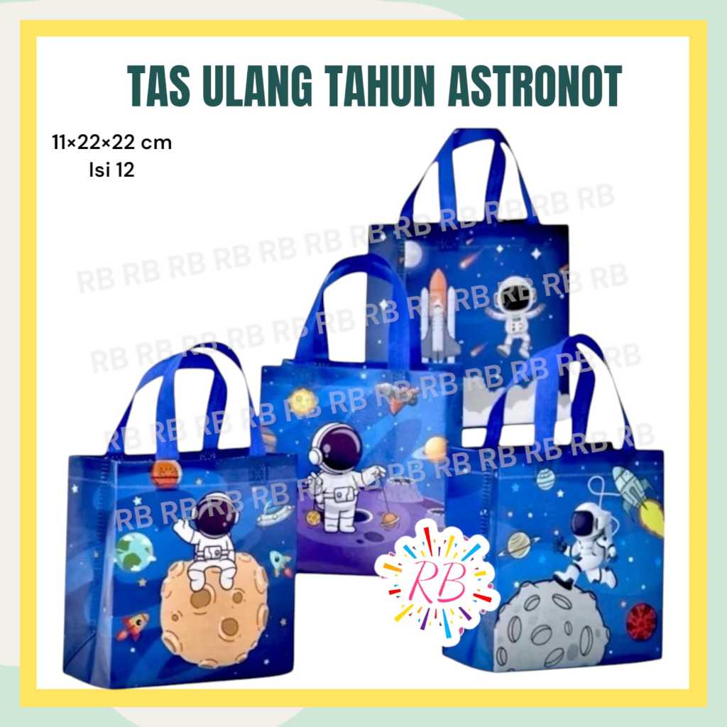 

Tas Ulang Tahun ASTRONOT Isi 12 / Goodie Bag Astronot Space