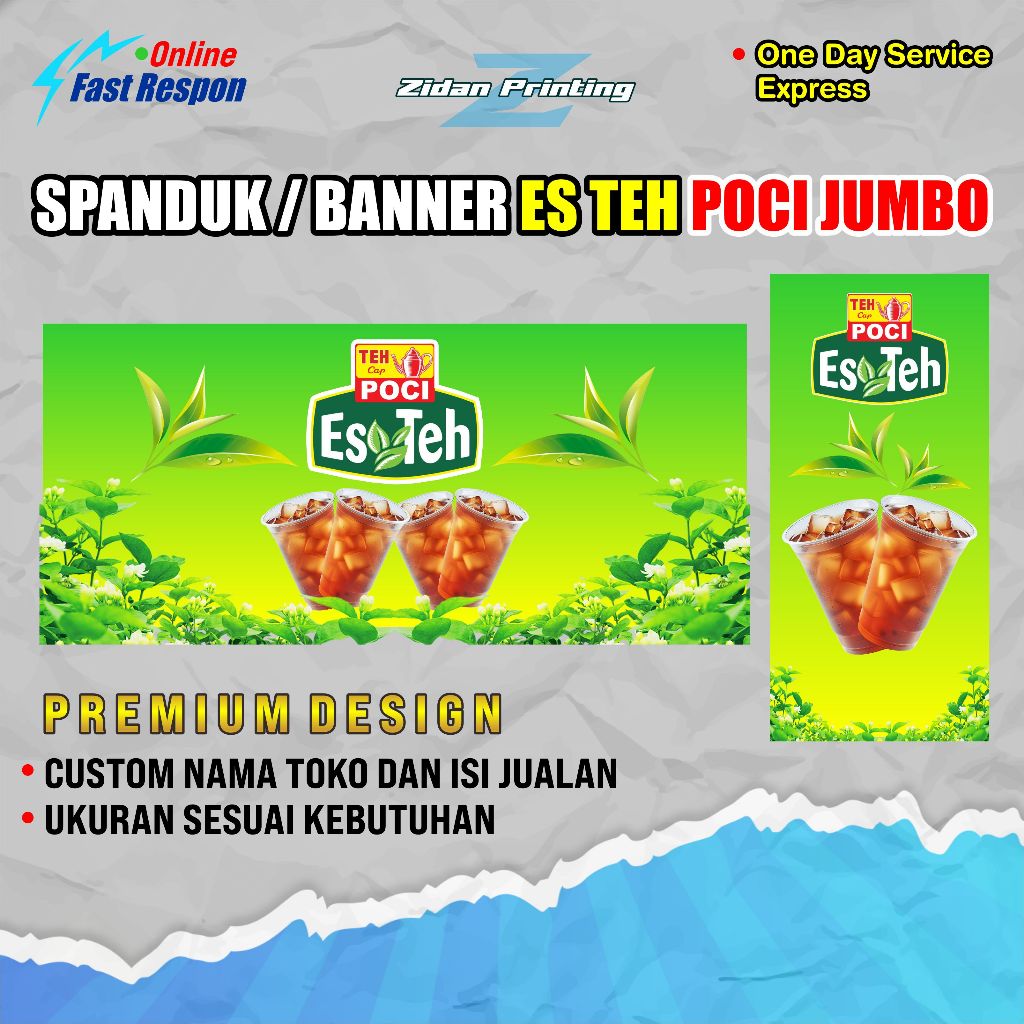 spanduk banner es teh poci benner es teh poci custom