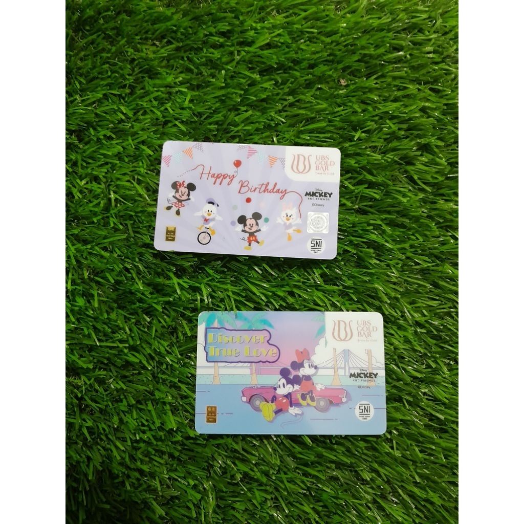 UBS gold logam mulia 0.1 gram disney mickey mouse