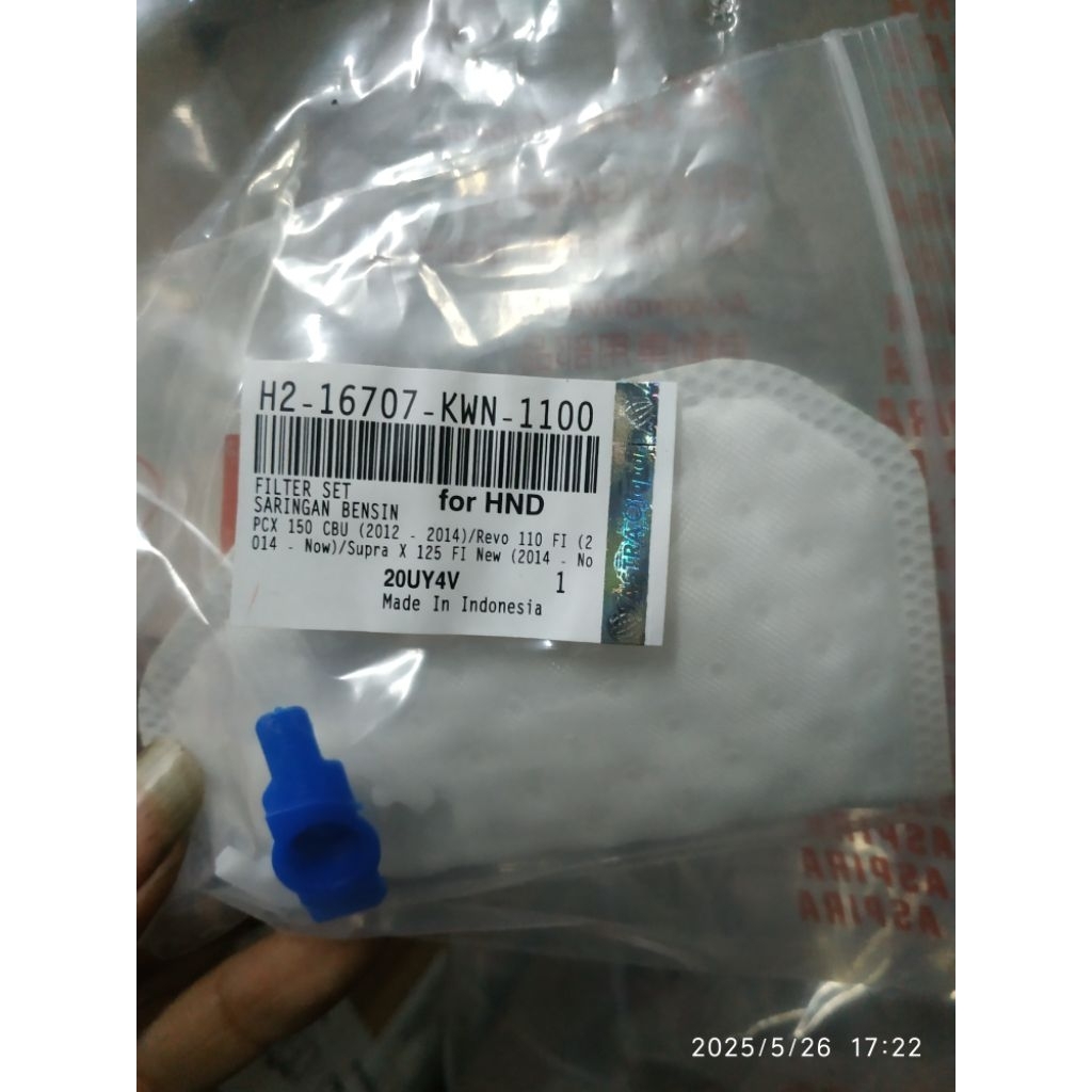 Pempes filter puel pamp rotak Aspira Beat Scoopy genio vario fi esp 125 150 PCX 150 Revo fi Supra X 