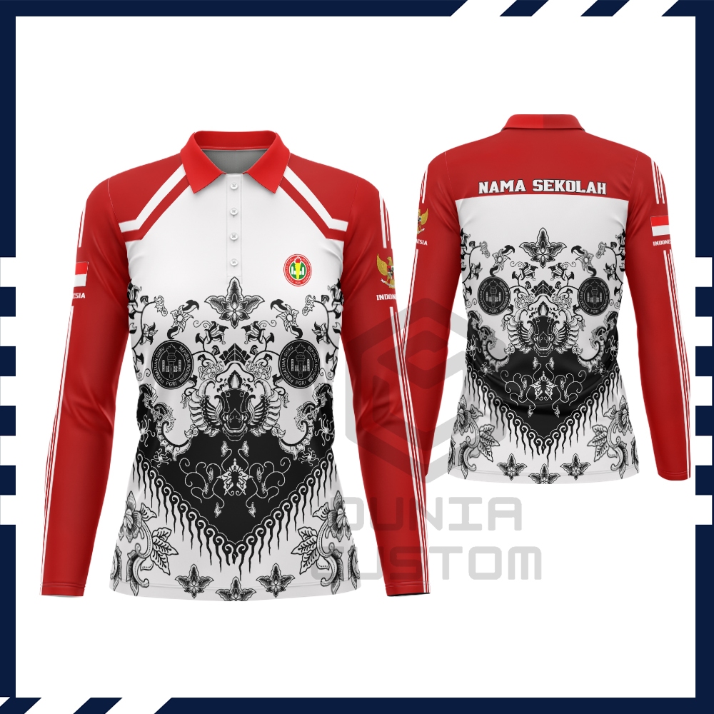 BAJU PGRI / BAJU SERAGAM PGRI / KAOS POLO PGRI / WANGKI PGRI / BAJU GURU PGRI LENGAN PANJANG
