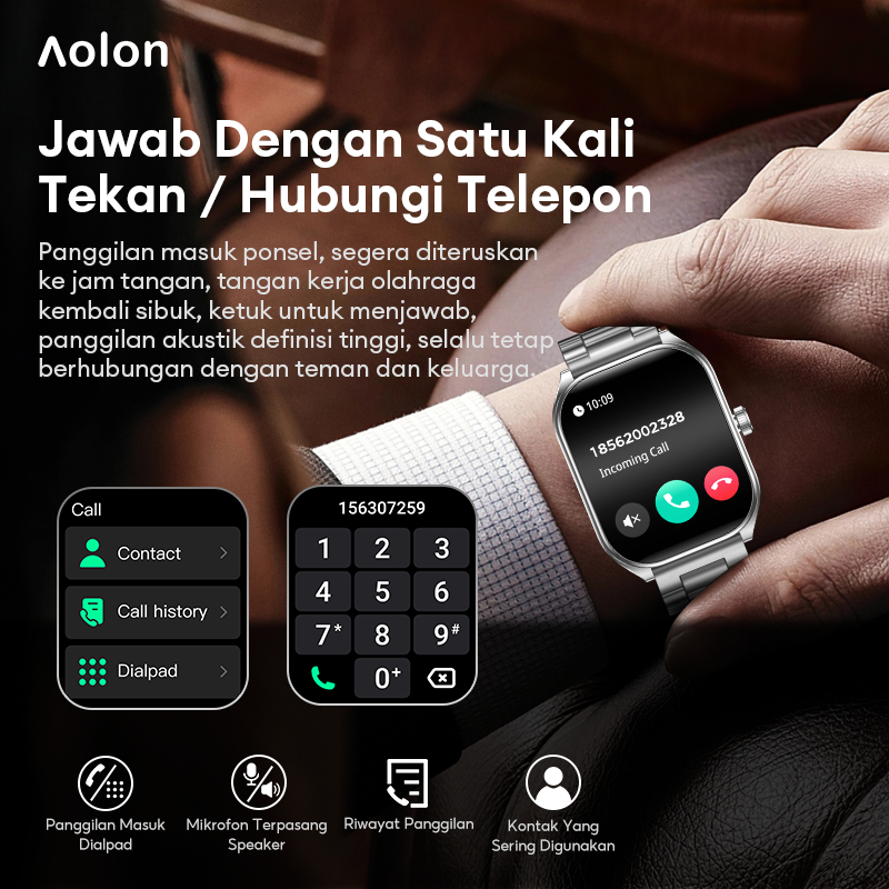 BESTPROMO Aolon Curve Jam Tangan Smartwatch Wanita Original IP68 Waterproof Sports Fitness Tracker