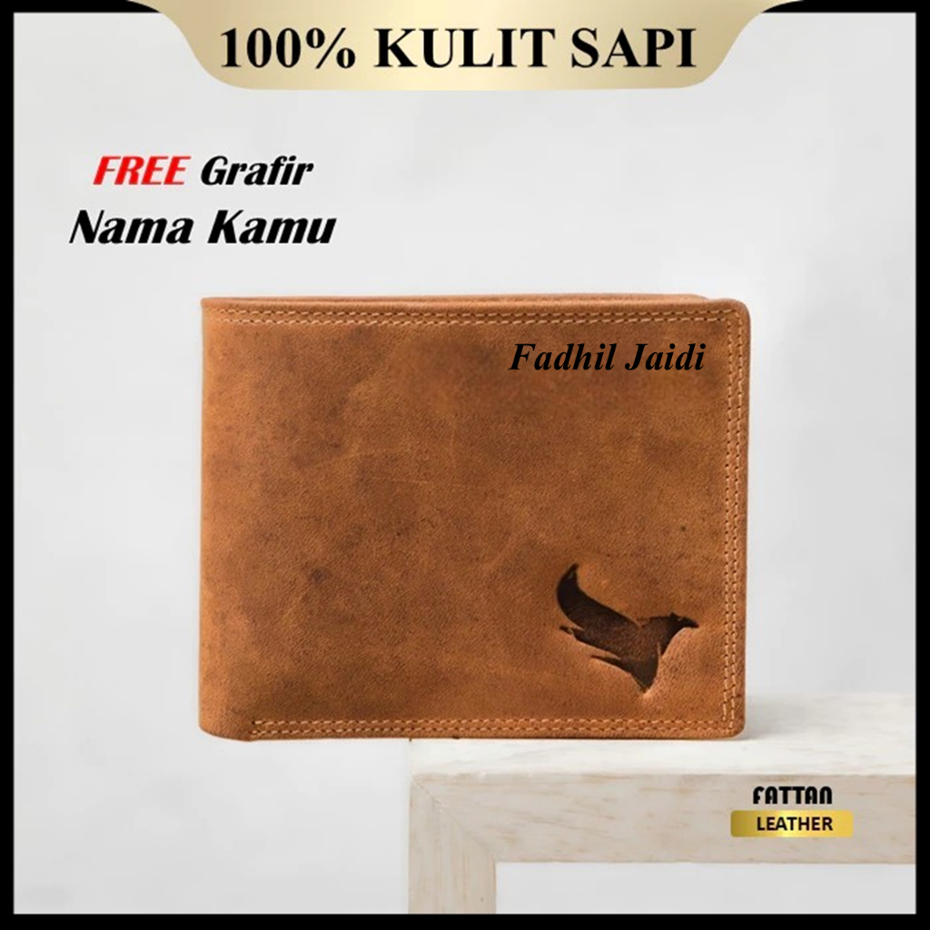 Dompet Kulit Asli Pria Original Branded 100% Premium Leather Wallet - Dompet Lipat VD