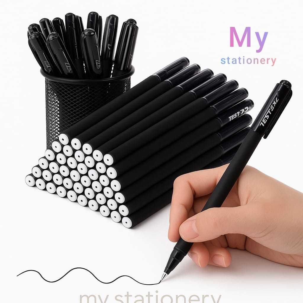 

⭐My stationery⭐ Pena Polos Gel Hitam Pulpen Sekolah Kantor Import S082
