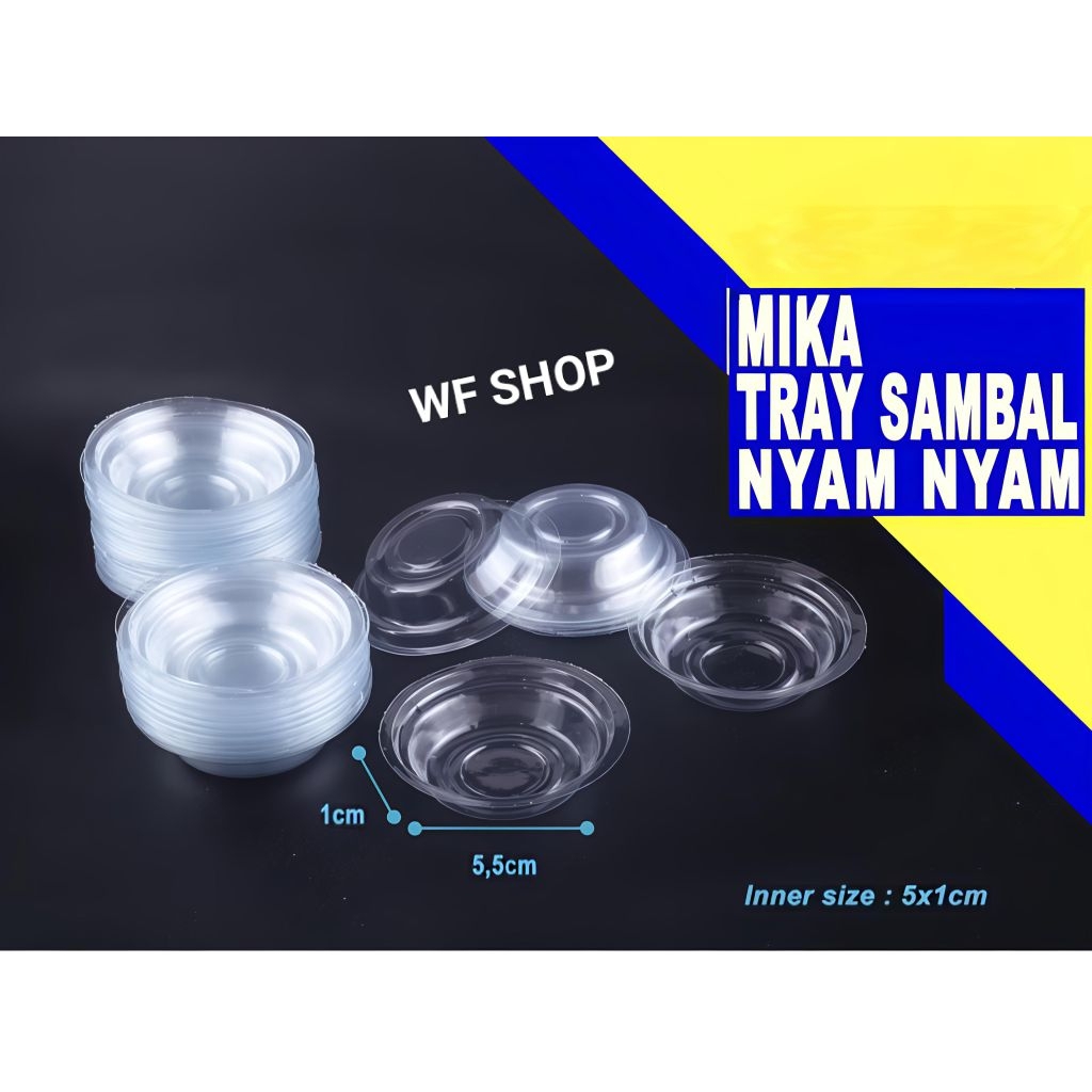 Mika Saos Sambal Kecil Tray Sambal Saos Kecap Kecil Isi 200pcs / Mika Cup Ro...