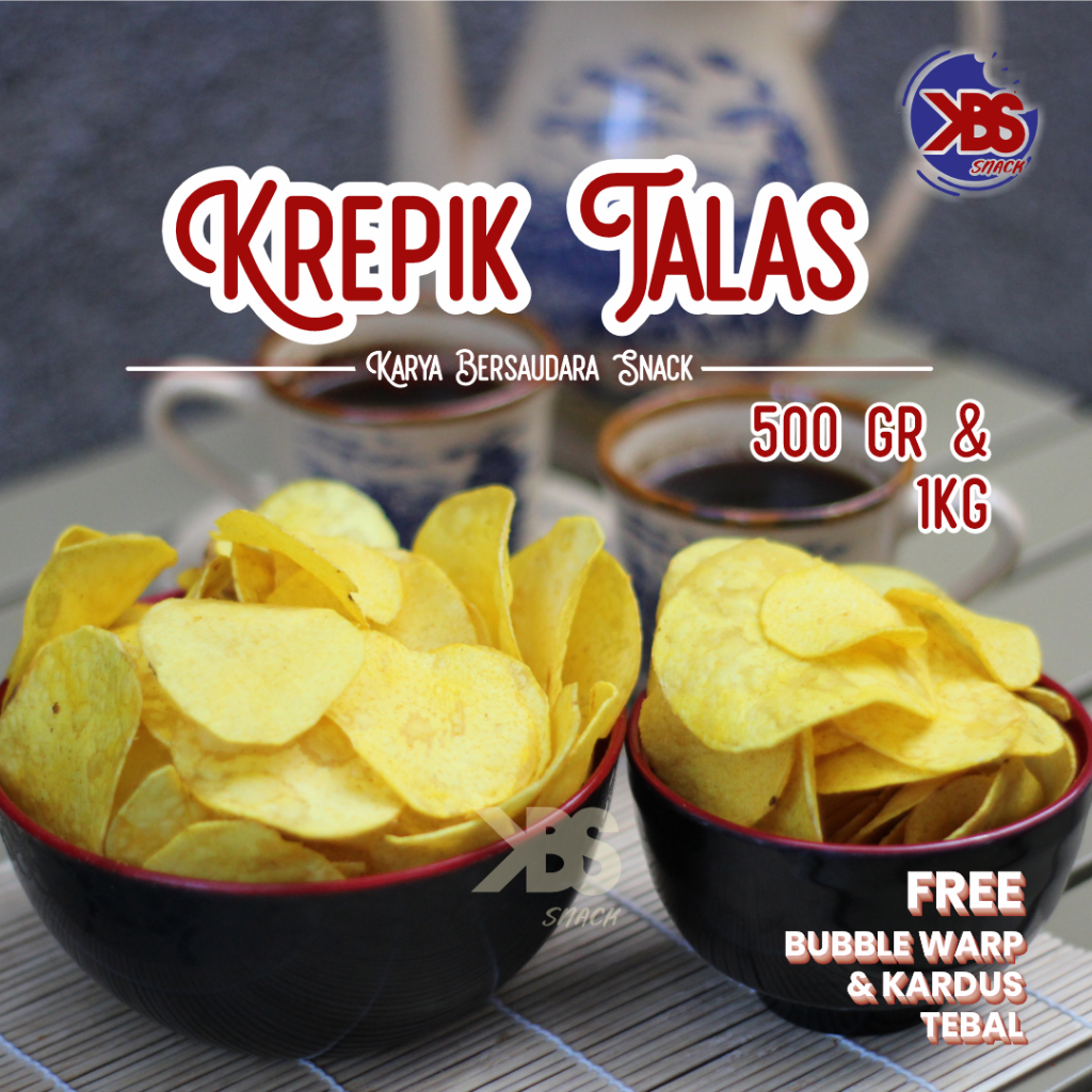 

Keripik Talas Asin Gurih Renyah Original Premium Tradisional Snack Ringan Camilan Enak - KBS