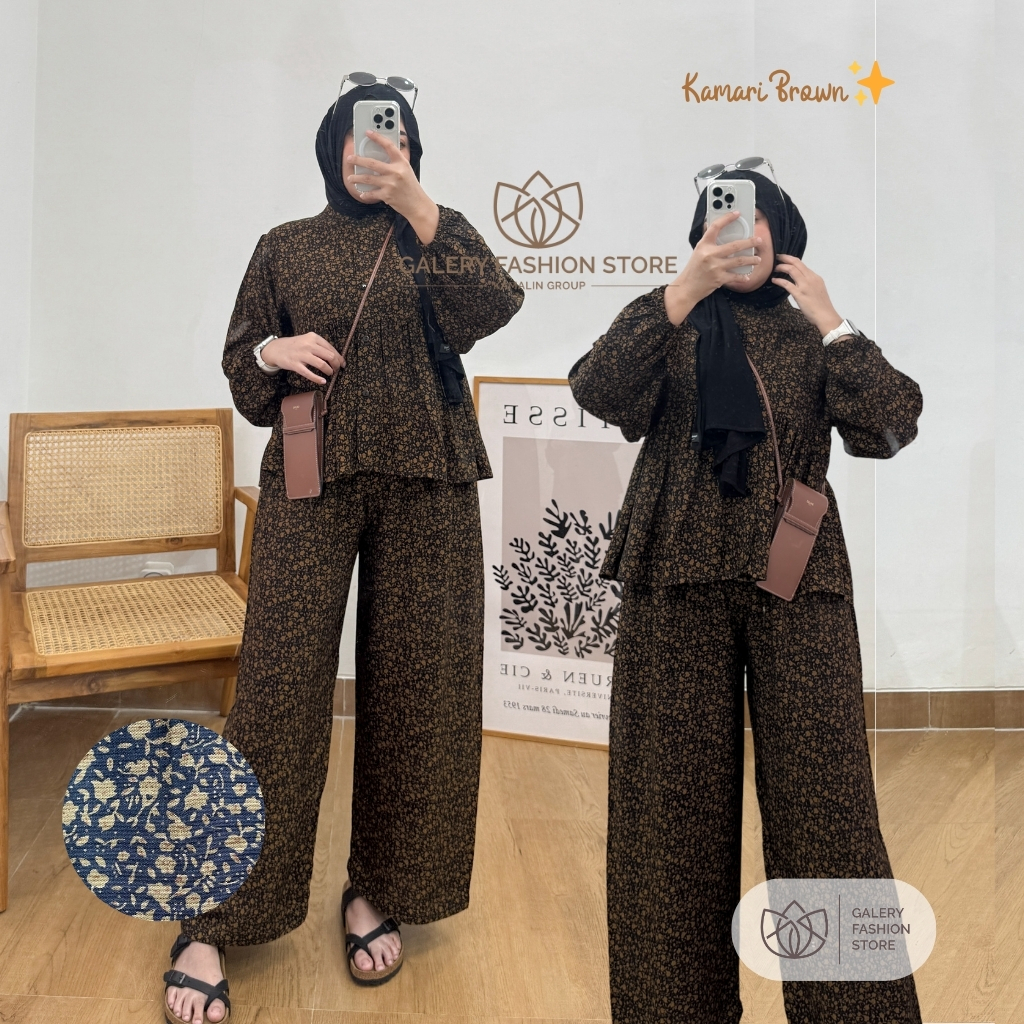 Setelan Celana Kulot Wanita bahan Rayon Premium Jumbo Kamari By Kamalin