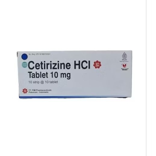 CETIRIZINE 10 MG PIM BOX 100 TABLET