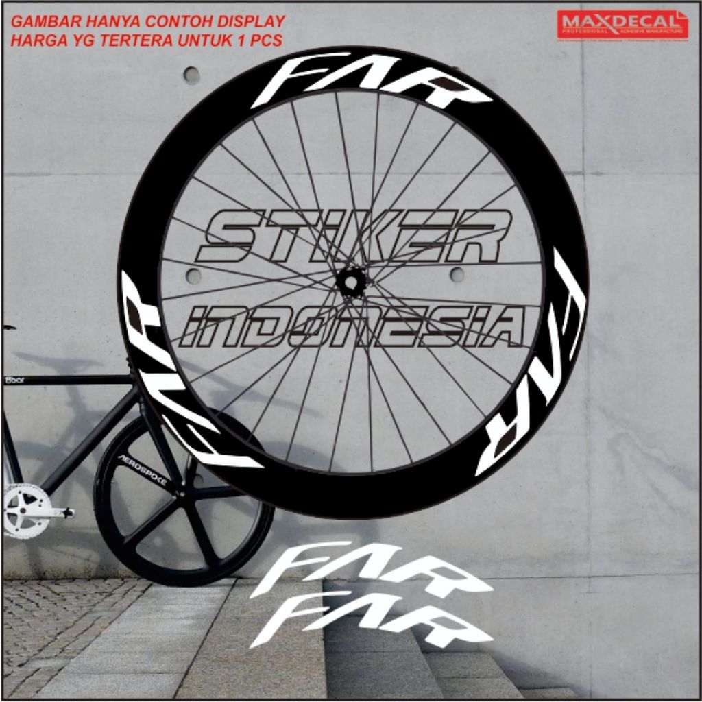 stiker velg sepeda 700c sticker rims sepeda fixie roadbike FAR