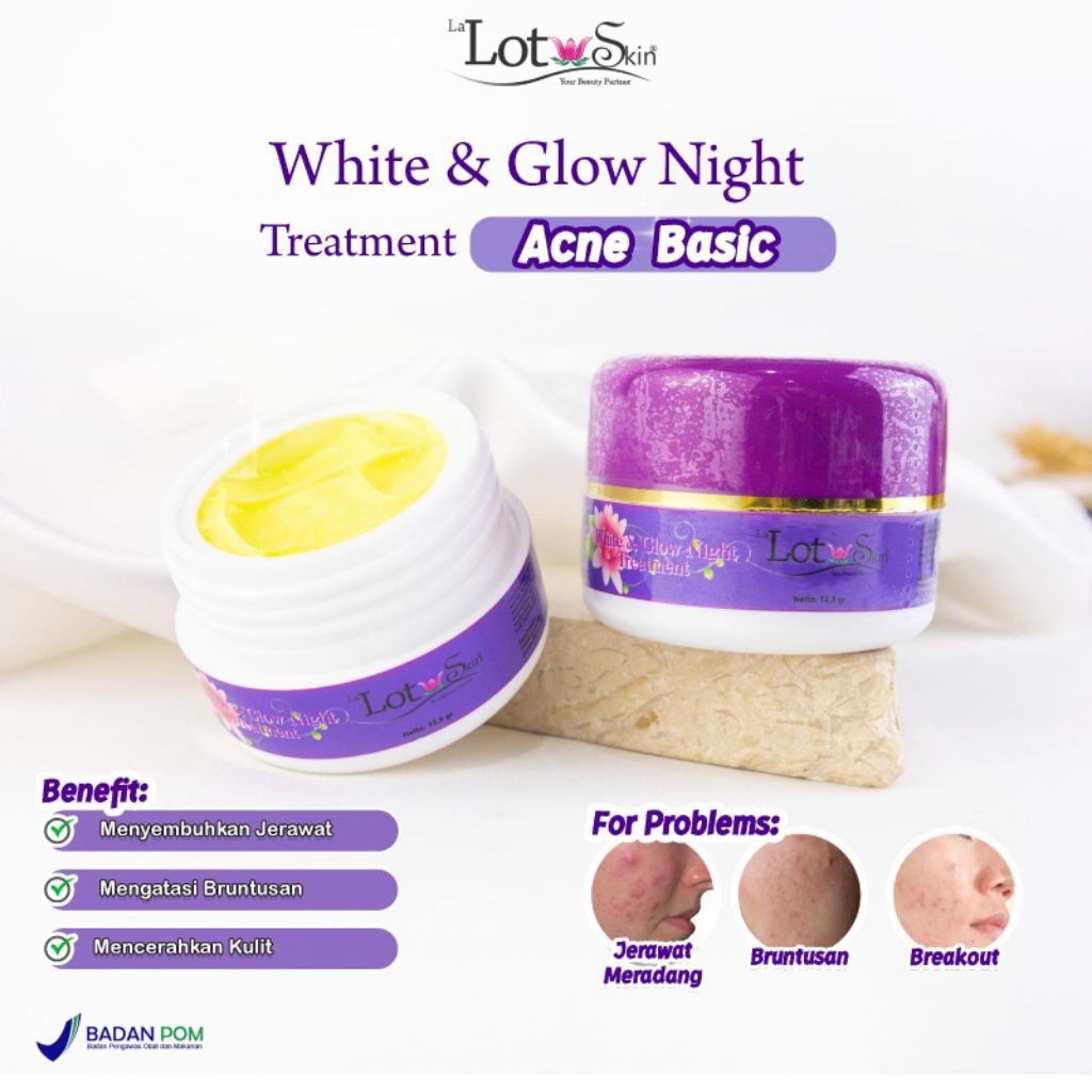 La Lotuskin White & Glow Night Treatment Acne Basic