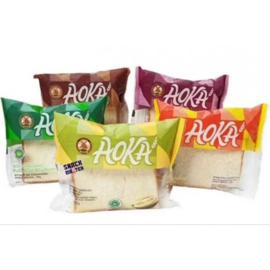 ROTI PANGGANG AOKA ANEKA RASA SELAI COKELAT | SUSU VANILA | STRAWBERRY | BLUEBERRY | KEJU | DURIAN N