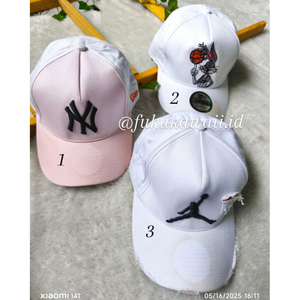 Topi New Era ori NBA reject kotor barang baru sisa lelang gudang