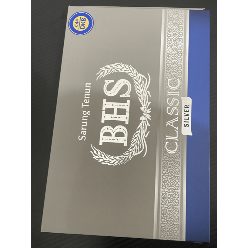 Sarung Tenun BHS CLASSIC SILVER Motif C44 DKB/KWG LMP Murah 100%Original