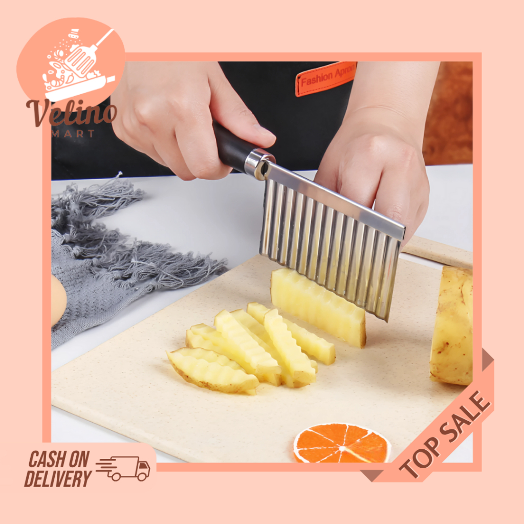 Pisau Pemotong Kentang Stainless Pisau Kentang Pisau Pemotong Wortel Sayur Serbaguna