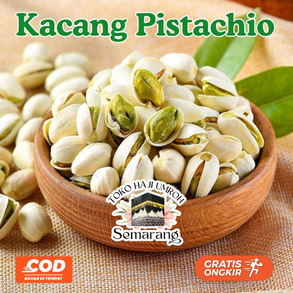 

Kacang Fustuk Pistachio Panggang Premium Kemasan Pouch 250 Gr Original 100% Oleh Oleh Haji Dan Umroh