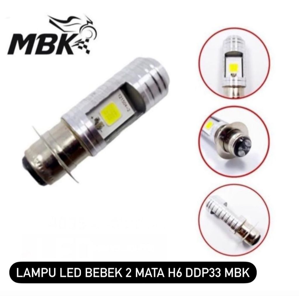 VARIASI LAMPU LED BEBEK 2 MATA H6 DDP33 MBK