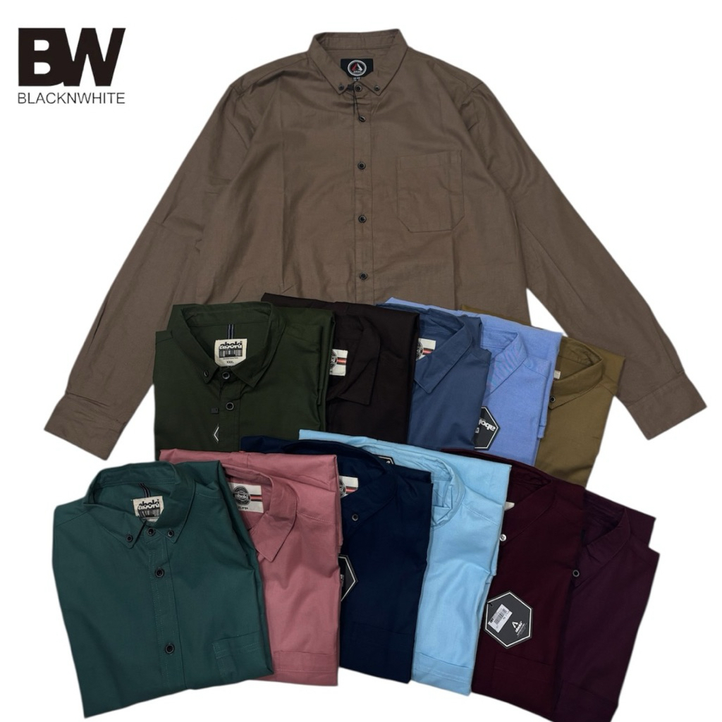 ABOKI ORIGINAL - Kemeja Aboki Katun Premium Lengan Panjang Casual Santai Kemeja Kerja