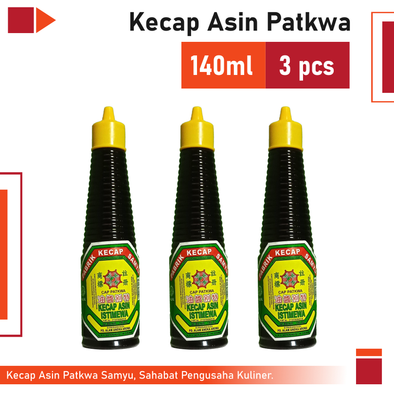 

Kecap Asin Patkwa Samyu Botol Mini 140ml - 3pcs