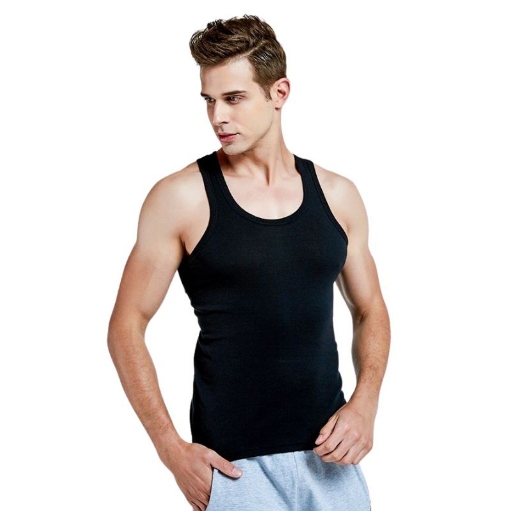 Singlet Pria Dewasa Polos / Kaos Dalam Tanktop Pria Yukensi Sporty