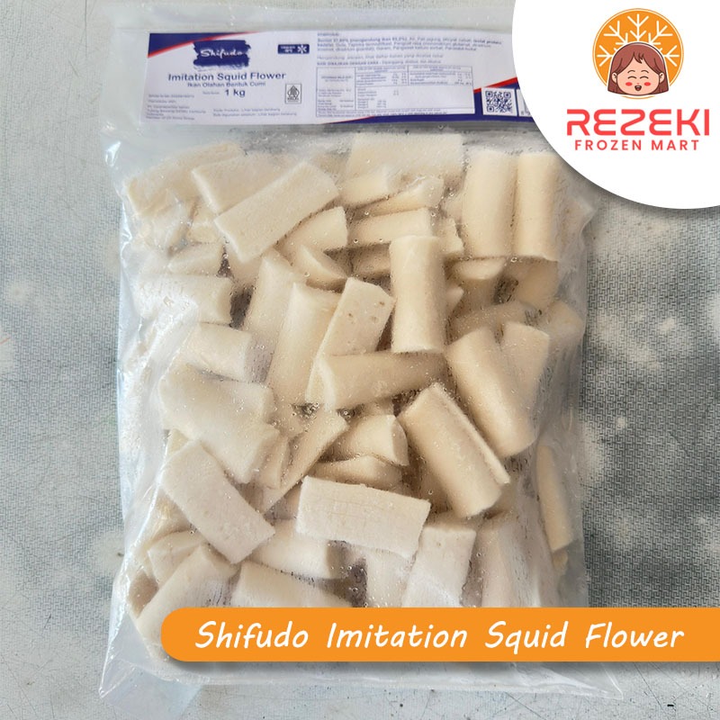 

Shifudo Kembang Cumi 500 Gr | Ikan Olahan Bentuk Kembang Cumi | Imitation Squid Flower | Frozen Food Murah