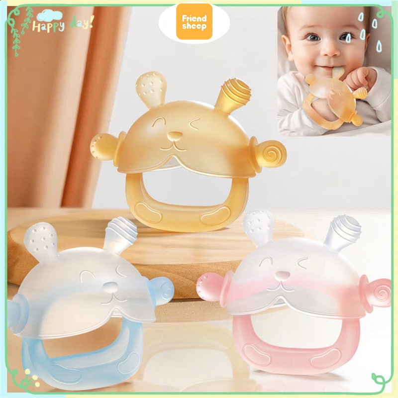 [COD]Teether Gelang Bayi BPA Free Bahan Keamanan Silikon Kelas Makanan Mainan Gerinda Gigi Bayi