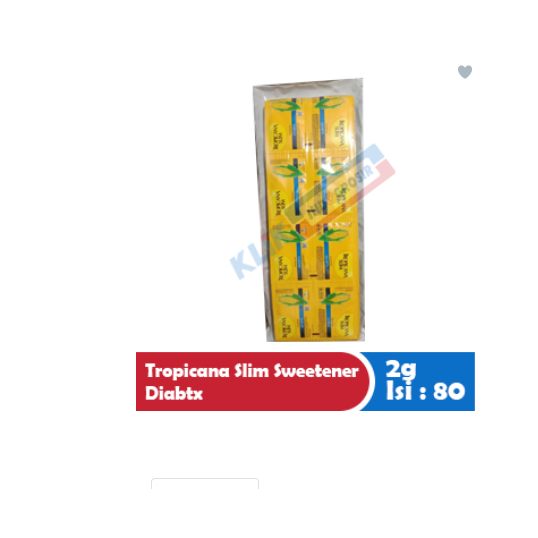

TROPICANA SLIM SWEETENER DIABTX PCK 80x1.8g