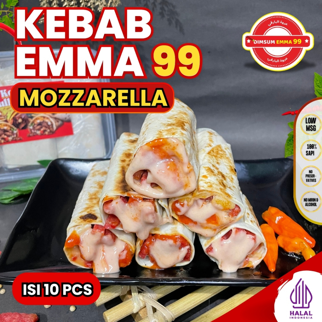 

KEBAB Mozzarella Daging Sapi Original Authentic Turkish Taste Isi 10 pcs Frozen kemasan Random