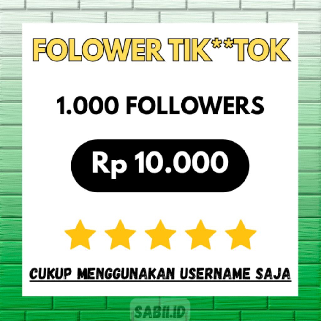 FOLLOWERS TIK**TOK PERMANEN BERGARANSI