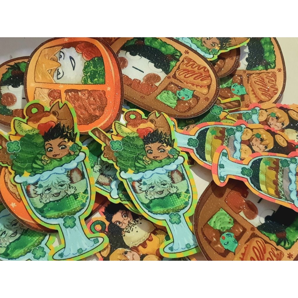 

MOB PSYCHO, HUNTER X HUNTER GLITTERY PARFAIT STICKERS