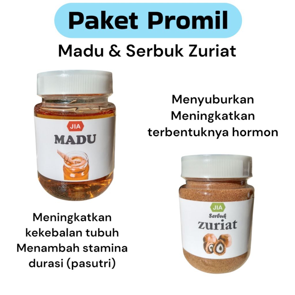 

Paket Promil Serbuk Zuriat dan Madu Promil