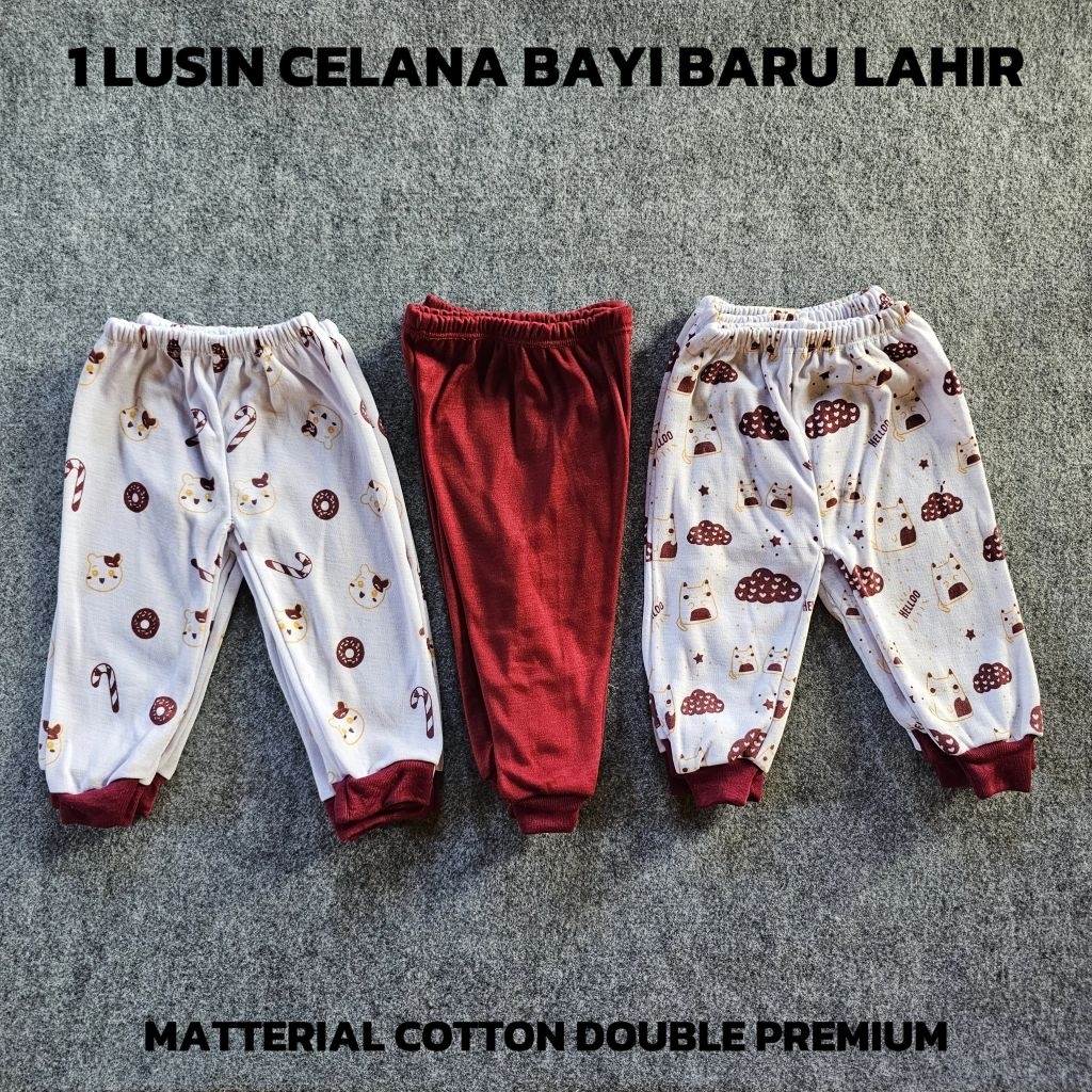1 LUSIN / CELANA BAYI BARU LAHIR - CELANA PANJANG BAYI - BOS IBUN