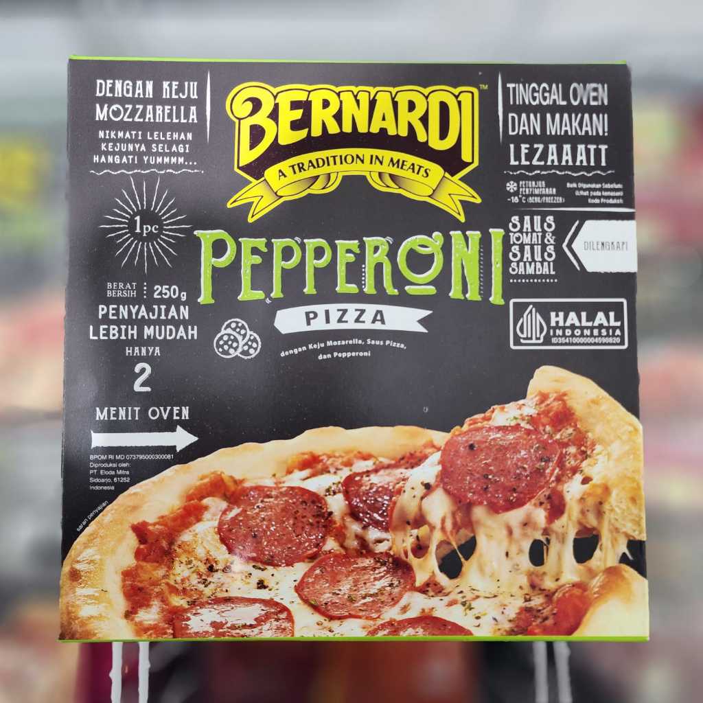 

Bernardi Pepperoni Pizza 250g - Pizza Bernardi dengan Keju Mozarella