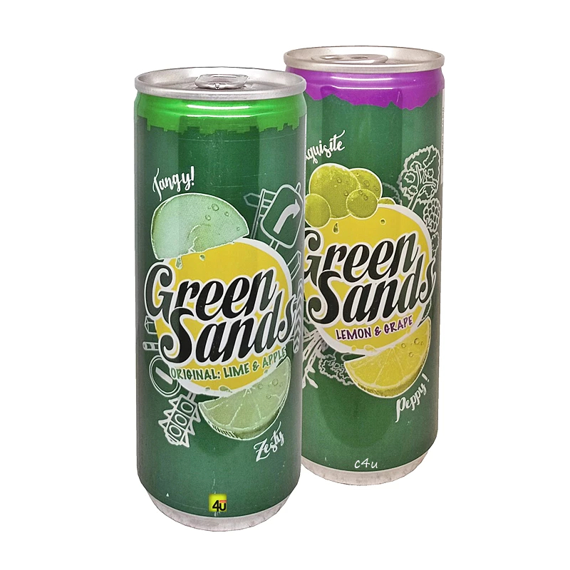 

Green Sands Minuman Kaleng Soda Rasa Original: Lime-Apple dan Lemon-Grape 250ml