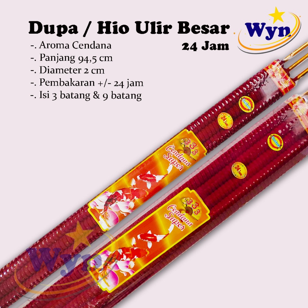 Dupa Sembahyang / Hio Besar Aroma Cendana 24 jam