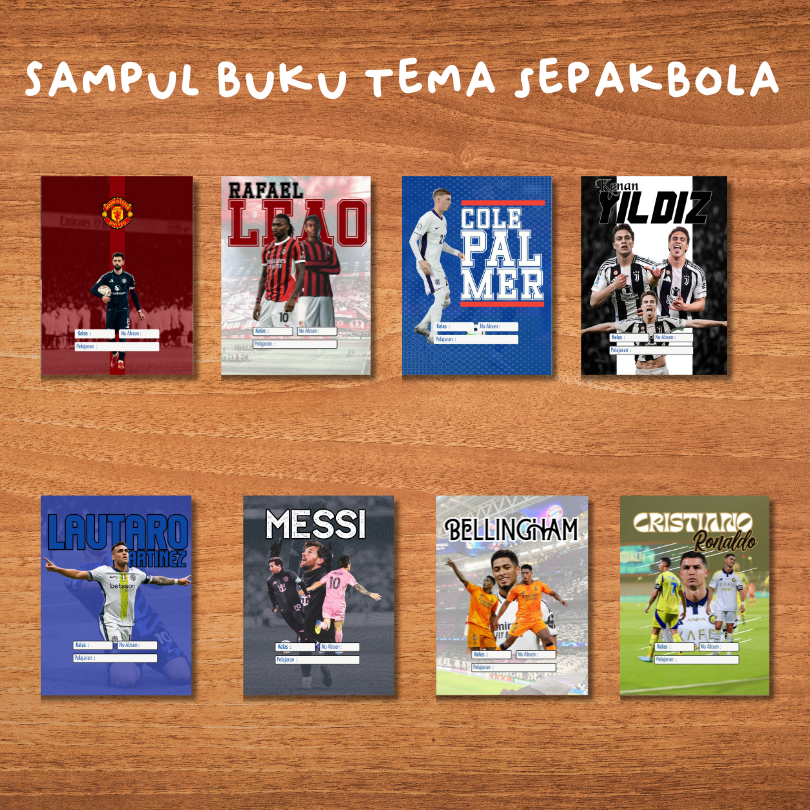 

Sampul Buku Sepakbola Anak – Motif pemain | Ukuran Buku Tulis A5 | isi 5 pcs