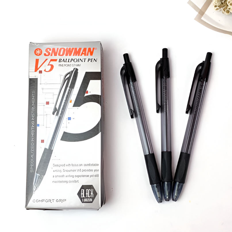 

Pulpen Snowman V5 0.7mm (1 PCS) - Ballpoint Bolpen Bolpoin Snowman V-5 V5 V 5 0.7 mm
