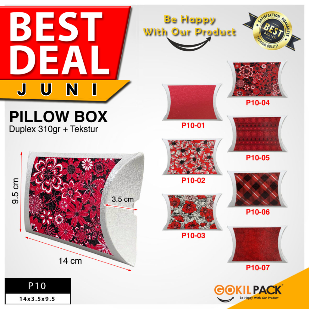 

Pillow box - Kotak souvenir - Gift box ulang tahun anak unik P10