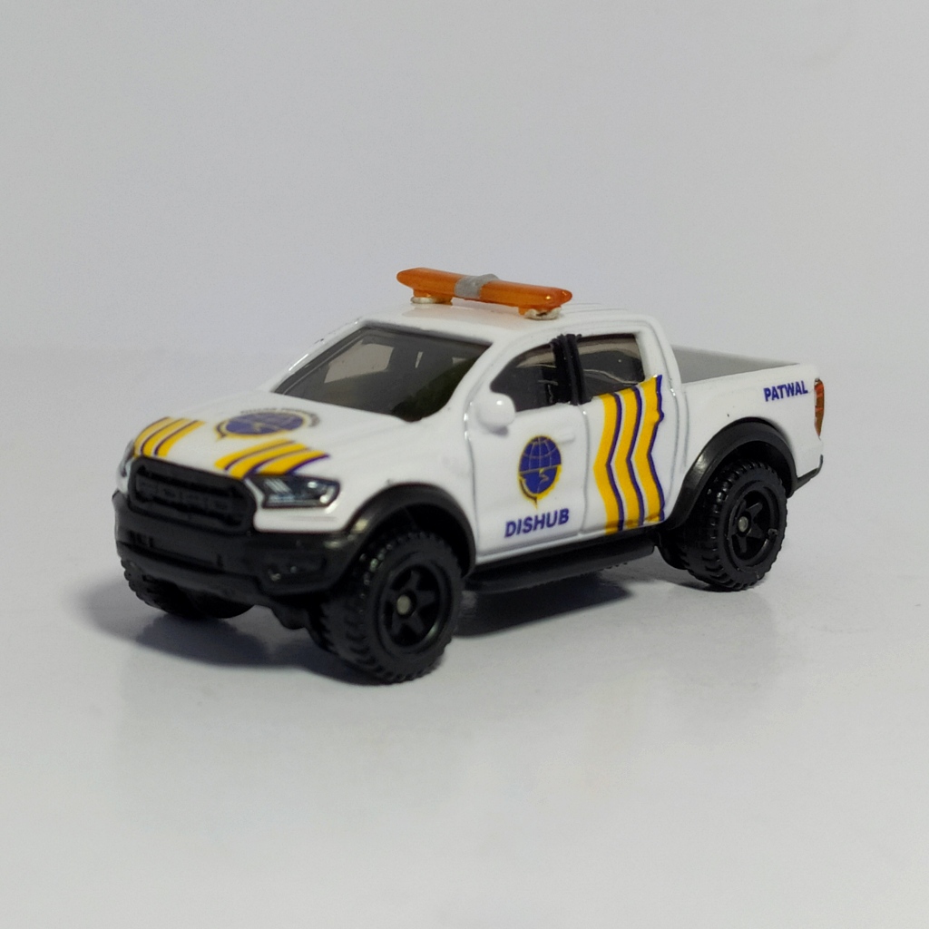 DIECAST MINIATUR SKALA 1/64 HOTWHEELS FORD RANGER RAPTOR CUSTOM MOBIL DINAS PERHUBUNGAN SCALE 1:64 H