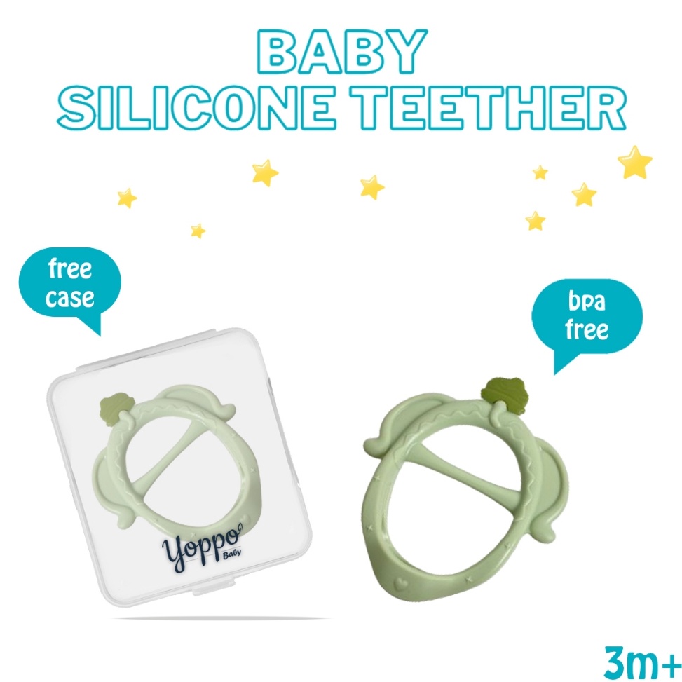 KODE V28L Yoppo Baby Premium Teether Gelang  Gigitan Bayi Silikon  Teether Silikon Baby Elephant BPA