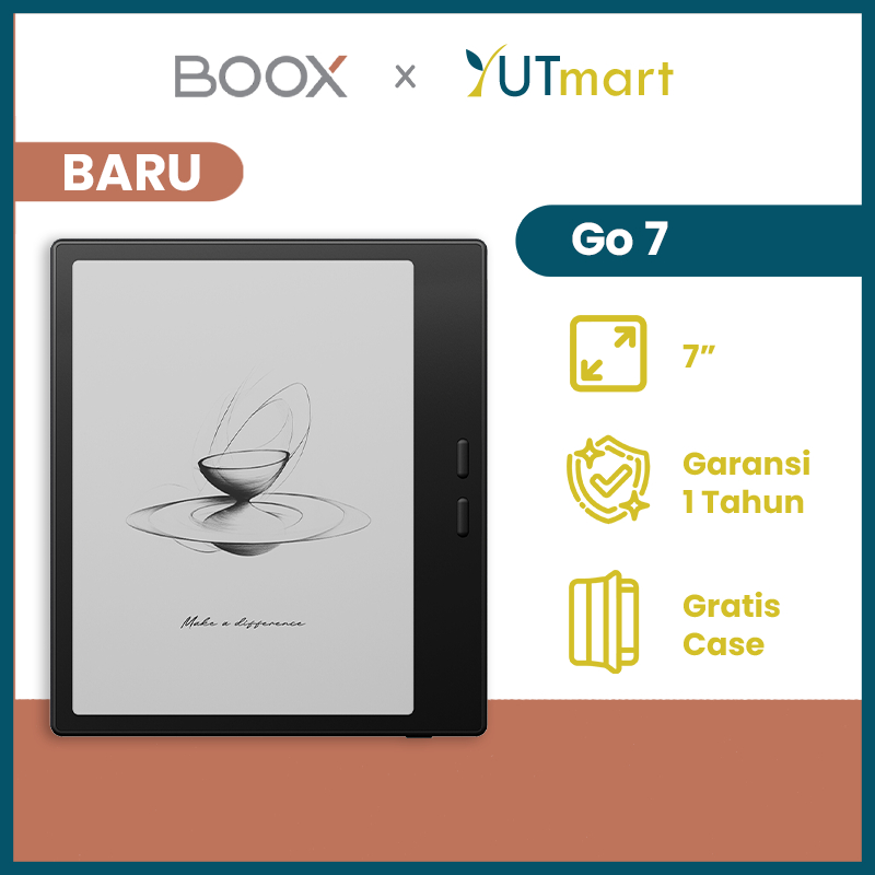 ONYX BOOX Go 7 - 7 inch Monochrome Android 13 Advanced Octa-core Processor E Ink Reader Tablet