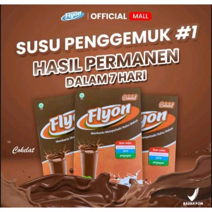 

SUSU FLYON Rasa Coklat Penggemuk Untuk Menambah Nafsu Makan Dan Menambah Berat Badan