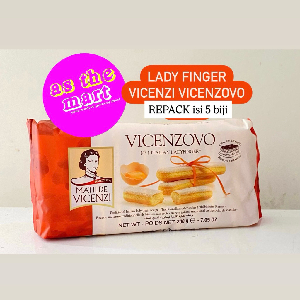 

lady finger vicenzovo imported from italia - repack isi 5 biji