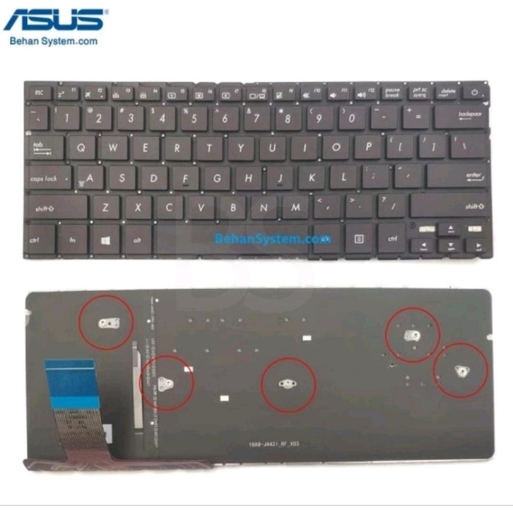 Keyboard Laptop Asus ZenBook UX330 UX330UA UX330C UX330CA UX305 BlackLight