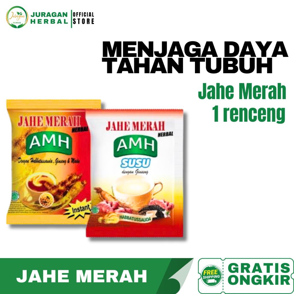 

Jahe Merah Amh Renceng Original dan Mix Susu 100%