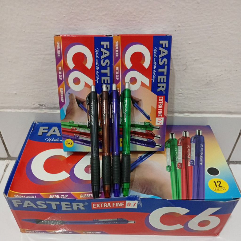 

D3W! pulpen Faster C6 extra fine 0.7 warna HITAM. ( harga untuk per pak/12 pcs)