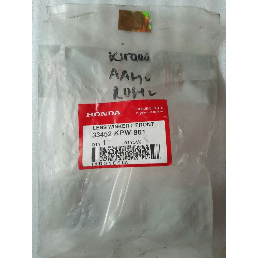 Mika kaca lampu sein riting depan honda kirana original baru AHM