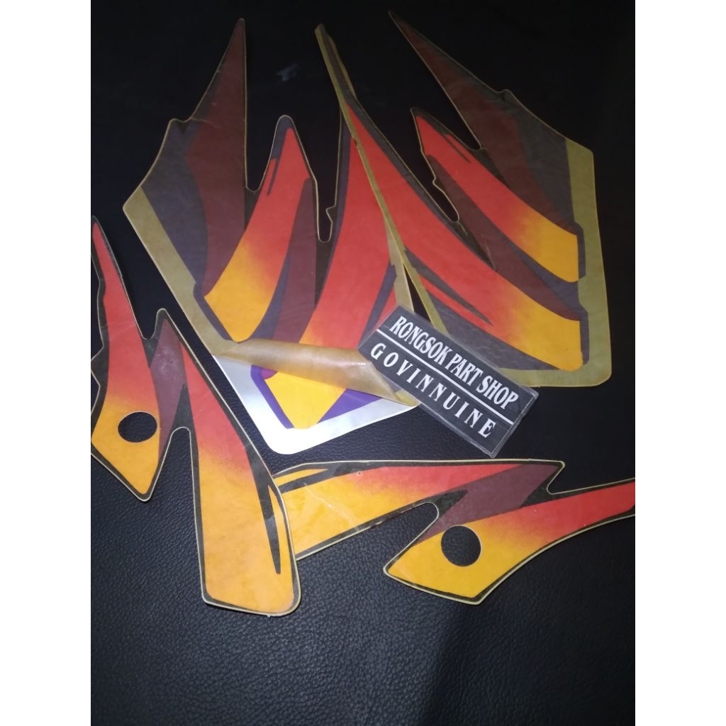 striping stiker sticker lis yamaha rxking rx king 96 97 orange oren kuning ori nos