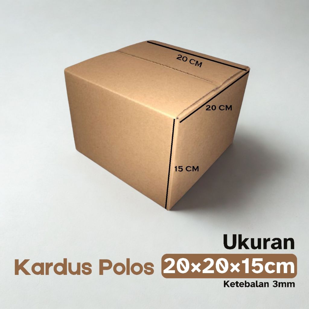 

Kardus Polos Packing 20x20x15