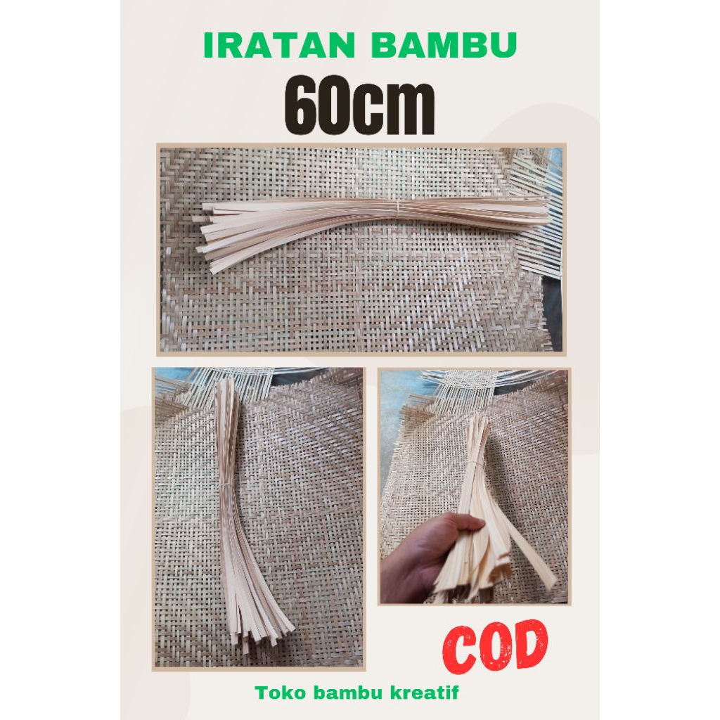 

(100PCS/ikat) Iratan 60cm halus anyaman bambu bisa COD